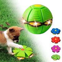 Juguete De Diversion Para Perros Al Aire Libre Bola UFO Mágica De Deformación Bouncing Sin Luz LED Juguete Para Perros Descompresión Regalo - details 2