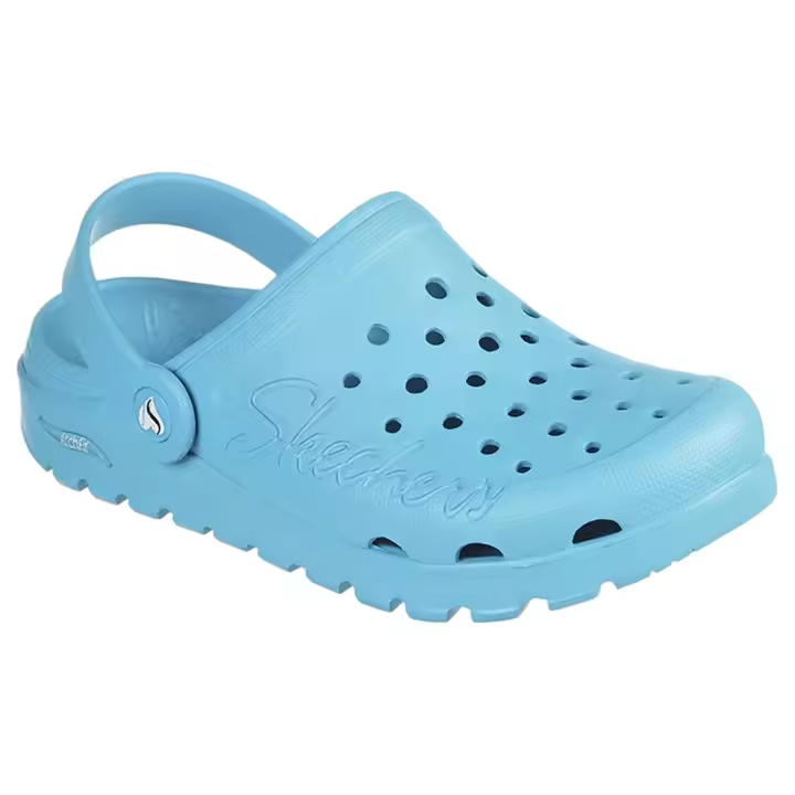 Zuecos Skechers Arch Fit Footsteps para mujer en color azul - 1