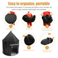 Carpa Sensorial Portátil Para Niños Calmante Y Oculta Con Luz Apagada Sensación De Nido Bolsa De Viaje Carpa Para El Hogar Con Material De Nylon - details 2