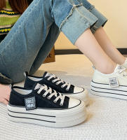 Zapatillas De Lona Multifuncionales Para Deporte Al Aire Libre Para Mujer Negras Con Cordones Plataforma Cómodas Para Adultos - details 5