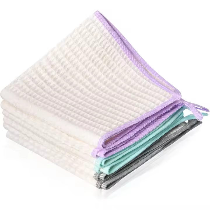 Bayeta Cocina,6PCs Pantalones de Microfibra, Bayeta Sueca Super Absorbente, Papel de Limpieza de Microfibra with Gran capacidad de absorción,No deja marcas y pelusas,Paños Magica sin Pelusa - 1