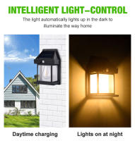 Lámpara De Pared Solar De Tungsteno Nuevo Con Tres Modos Para Exterior Villa Jardín Courtyard Impermeable Decoración Inducción Lámpara Nocturna Pequeña - details 4