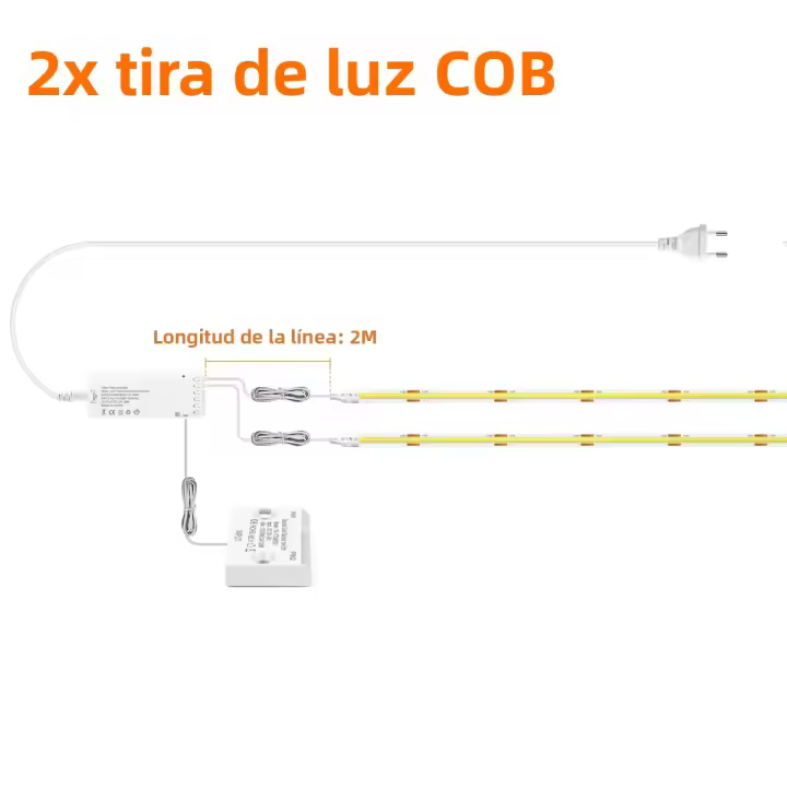 Sensor LED COB Para Puerta Enciende Aluminio Sobre Armario Cocina Escaleras Armario Lámpara Lateral De Cama Colección De Luces - 1