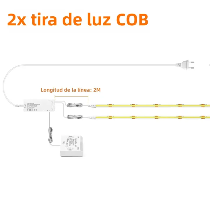 Sensor LED COB Para Puerta Enciende Aluminio Sobre Armario Cocina Escaleras Armario Lámpara Lateral De Cama Colección De Luces - 1
