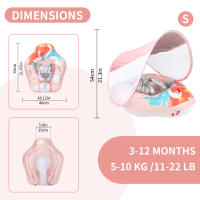 Anillo de natación para bebé, estilo cisne rosa, anillo para axilas, protección solar, anillo de natación para niños, transfronterizo - details 6