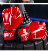 Guantes De Boxeo PU Transpirables 6/8/10/12Oz Para Niños Y Adultos Profesionales Sanda Muay Thai Taekwondo Guantes De Golpeo - details 1