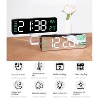 Reloj De Pared Electrónico Con Pantalla De Temperatura Y Fecha Reloj De Mesa Digital LED Montado En La Pared Para El Hogar Control De Voz DST 12/24H - details 10