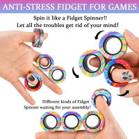 Juego De 3 Anillos Magnéticos Juguete Antiestrés Para Adultos Y Adolescentes Juego De Fidget Spinner Regalo Great Para Niños Y Adultos - details 3