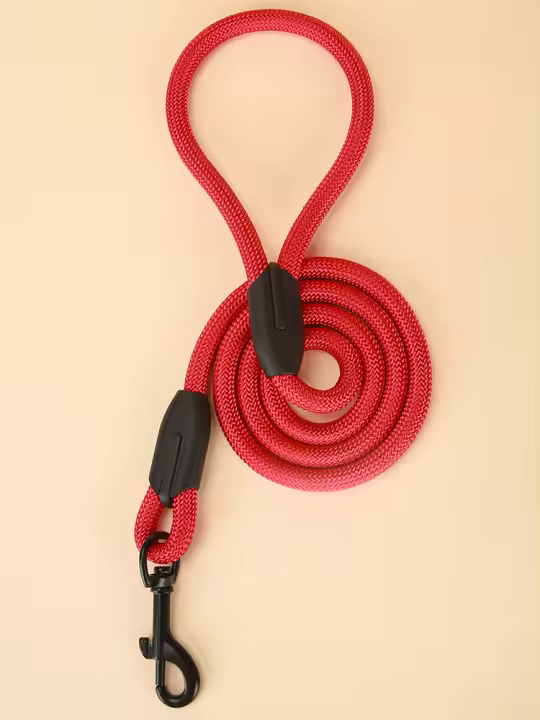 Correa De Perro Roja Redonda Y Duradera 1PC Alta Calidad Para Mascotas Juguetes De Cuerda Resistente Para Cachorros Y Animales De Compañía - 1