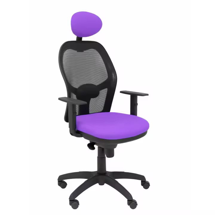 Silla de Oficina Ergonómica Piqueras Y Crespo con Cabecero Fijo y Tejido BALI Color Lila - 1