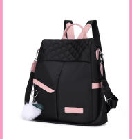 Mochila Oxford Para Mujer 2024 Antirrobo Con Bolsillo Exterior Y Cierre De Cremallera Mochila Escolar Para Adolescentes Decoración Ruched Estilo Moda - details 9