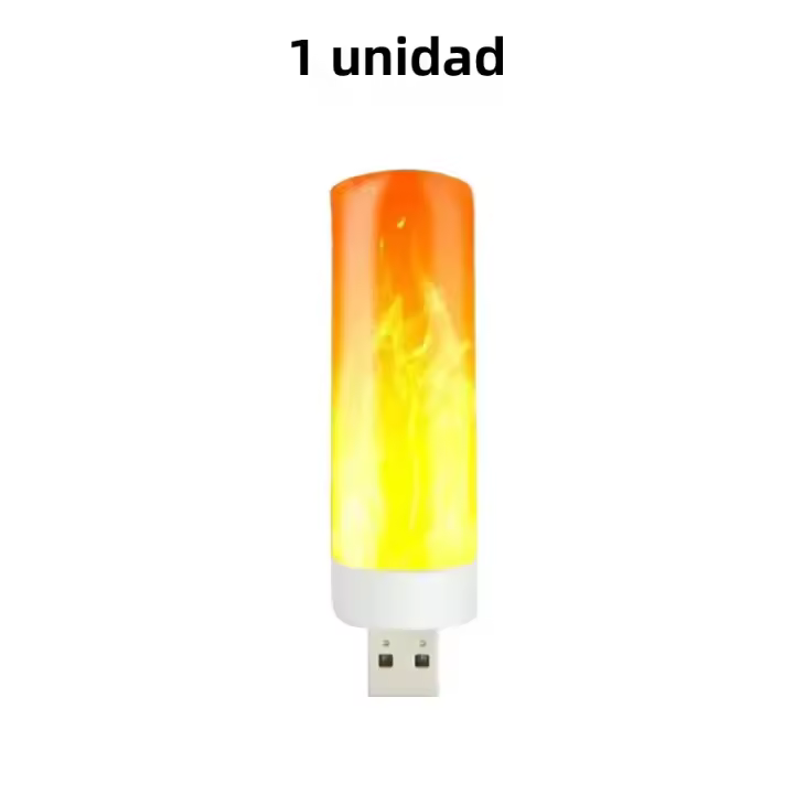 Lámpara LED De Flamante USB Efecto Dinámico De Llama Decoración De Jardín Luz Atmosfera Flickering Bombilla De Cornia Para Ambiente - 1