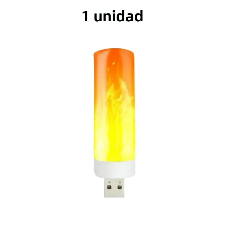 Lámpara LED De Flamante USB Efecto Dinámico De Llama Decoración De Jardín Luz Atmosfera Flickering Bombilla De Cornia Para Ambiente - 1