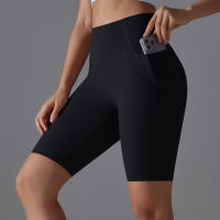 SSITO Pantalones cortos con bolsillos para Gimnasio y Yoga, pantalones cortos de secado rápido para trotar, entrenamiento de Cycling activo, Pantone cortos de Gimnasio para entrenamiento, Fitness, High Belt - details 11