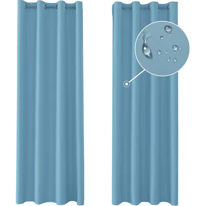 Ystyle Cortinas Salon Dormitorio 2 Piezas, 140×240cm, Cortinas Exterior Terraza Impermeable, Cortina Opacas Modernas Pesante con Ojales, Cortinas Termicas Aislantes Frio Y Calor, Negro - 1