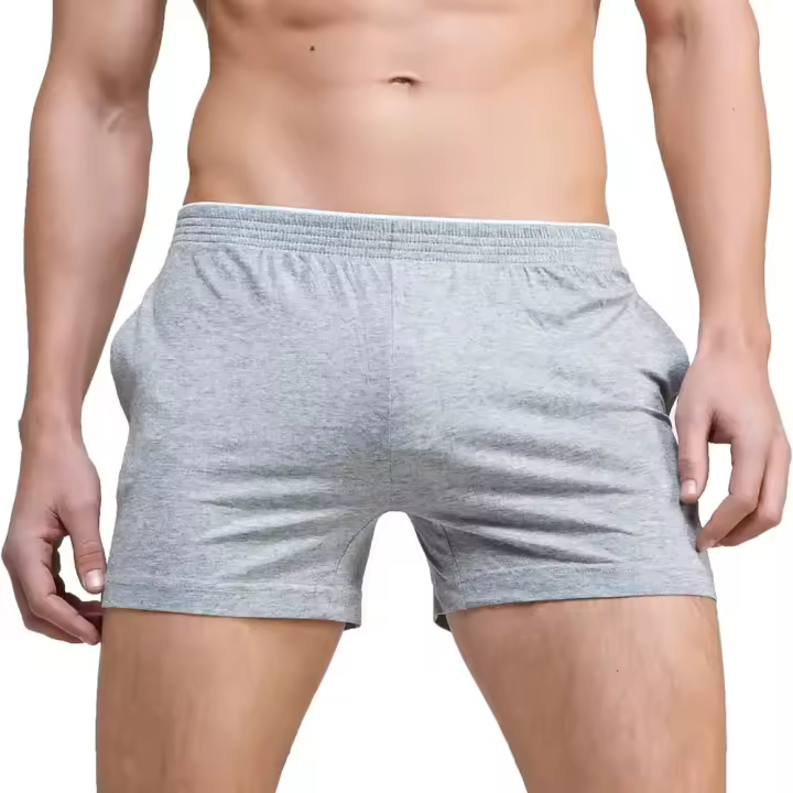 Shorts De Correr Para Hombre Active Algodón Entrenamiento En El Gimnasio Dormir Con Bolsillo Cintura Elástica Casual Pijama Jogger Uso Doméstico - 1