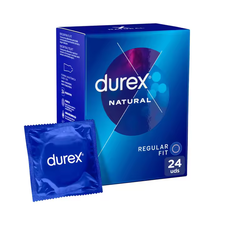 Durex - Condones para hombre Durex. Pack de 24 Preservativos para sexo seguro. Natural, Sensitivo Suave, Invisible, Contacto Total, Real Feel, Mutual Climax, Placer Prolongado, Dame Placer, Saboreame, Intense, Natural XL y Invisible Extra Lubricado - 1