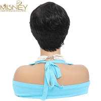 Pelucas De Cabello Humano Bob Corto Natural Color Brasileño Remy Peluca De Corte Pixie Para Mujeres Negras Misney - details 17