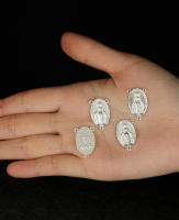 10Pcs Medalla Virgen De María Rosario Conectores Centro Parte Accesorios De Joyería DIY Metal Aleación De Zinc Medalla Milagrosa Centros - details 2