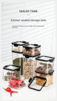 Jars De Almacenamiento Para Cocina Grandes Organizador De Granos Y Condimentos a Prueba De Humedad En Plástico Estilo Japonés - details 0