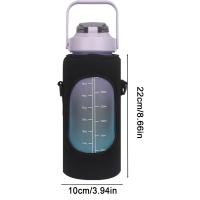 Funda Para Botella De Agua Deportiva De Media Gallón Con Correa Inclinada Portátil Para Gimnasio Y Deportes Al Aire Libre - details 0