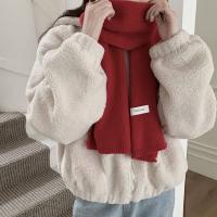 Bufanda Clásica Elegante Para Mujer Invierno Suave Térmica Versátil Coreana Pareja Estudiante Tejida Cálida Femenina Chaqueta Hombre - details 13