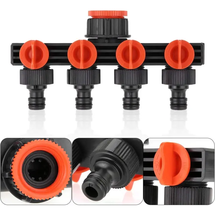 Conector de extensión de desviador de Manguera de 4 salidas, adaptador de Grifo, Boquilla Y Selector para césped, Jardín, winteradero, winterbadero #5 - 1