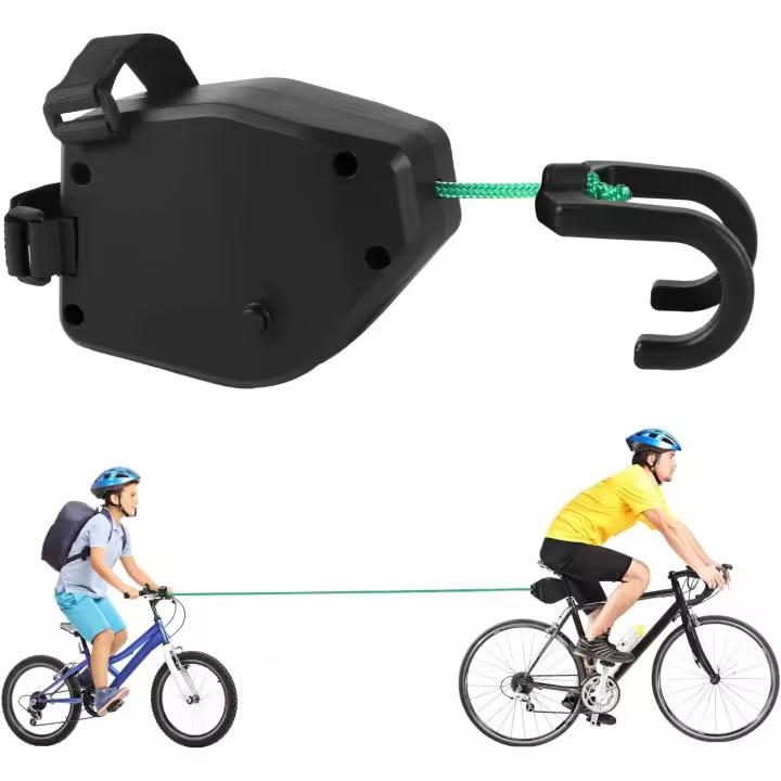 Cuerda para remolque para niños, remolque retráctil de 2,5 m, correa de tracción elástica para bicicleta para niños y adultos, carga de 90 kg - 1