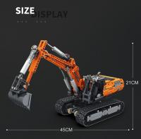 Excavadora Eléctrica RC De Bloques De Construcción Control Remoto Vehículo De Ingeniería Carro Tracked Juguetes Para Niños Regalo - details 4