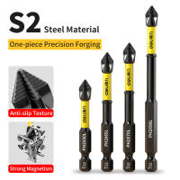Deli 1pc Destornillador Magnético PH2 Con Cabeza De Impacto Alta Dureza Y Resistencia Anti Deslizamiento Y Impermeable Para Taladro - details 1