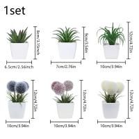1SET De 6PC Mini Plantas Artificiales Bonsái Para Decoración De Hogar Oficina Restaurante Tienda Escritorio Estante - details 15