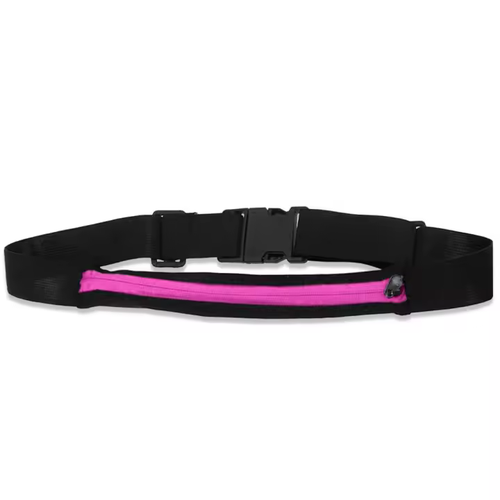 Ociodual Riñonera Deportiva Rosa Bolsa de Cintura con Cremallera Individual Simple 1 Bolsillo Cinturon Ajustable Banda - 1