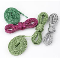 Par De Cordones De Zapatillas Planas Brillantes Y Plateados Metálicos Para Zapatos Lustra-Vidrio Pearly En Poliéster - details 16