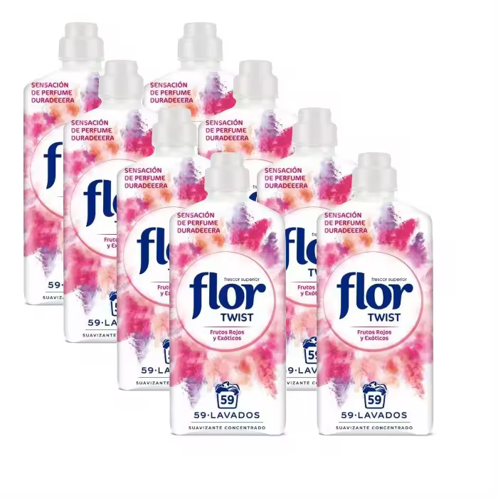 PACK - 8 botellas de Suavizante FLOR para la ropa aroma TWIST, 472 dosis - 1