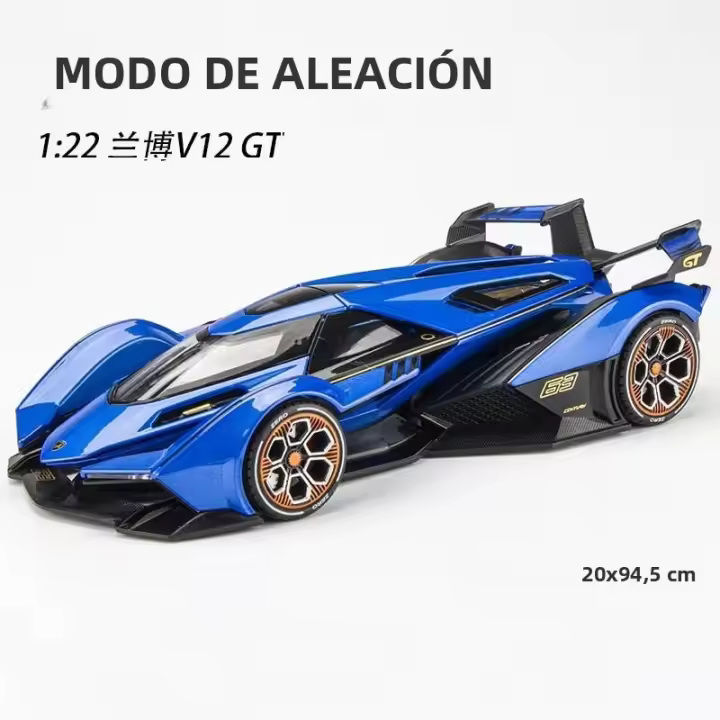 Modelo De Coche Deportivo Lamborghini V12 GT De Aleación De Metal a Escala 1:22 Con Sonido Y Luz Juguete Para Niños Decoración De Simulación A471 - 1