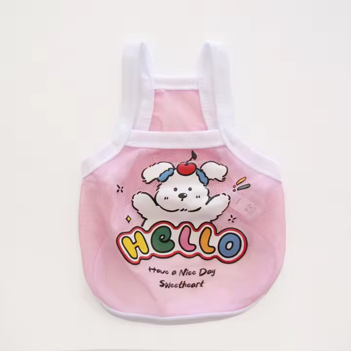 Ropa Para Gatos Y Perros Veraniega Ligeras Transpirables De Malla Con Estampado Animal Universal Para Mascotas - 1