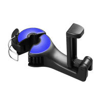 Gancho Ajustable Para Asiento De Coche Con Soporte Para Móvil Y Bolsas 360° Rotación 2 En 1 Hanger Rear Hook Para Asientos De Coche Material ABS - details 0