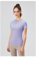 Camiseta Deportiva Para Mujer 2024 Técnica De Secado Rápido Top De Yoga Corto Manga Transpirable Y Cómodo Para Gimnasio Y Running - details 32