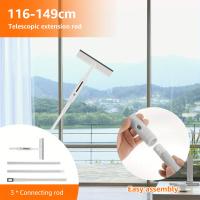 Profesional Escobilla Para Ventanas Con Retrovisor Doble Y Spraying Fácil De Limpieza Cepillos Para Ventanas Altas Y Puertas De Vidrio - details 6