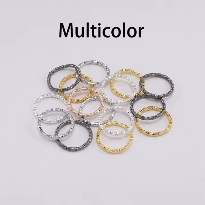 50-100Pcs Bolsa De Anillos Abiertos De Metal 8-20mm Anillos Divididos Torcidos Para Fabricación De Joyas DIY Accesorios De Encuentros Suministros - 1
