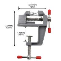 Mini Pinza De Trabajo Multi-Funcional 3.5MM De Aluminio Herramienta De Hobby Para Joyería Y Modelado Fija En Mesa - details 7