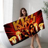 Toalla De Playa Retro-KISS Rock Band Microfibra Absorbente Secado Rápido Suave Para Yoga Natación Camping Senderismo - details 2
