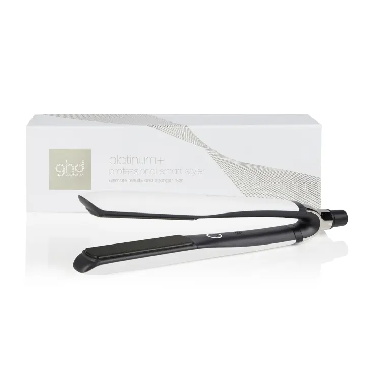 ghd Platinum+ Blanca - Plancha de Pelo Profesional Inteligente, Cabello Más fuerte, Más Brillo y Protección del Color - Para todo Tipo de Cabello - (Enchufe Europeo) - 1