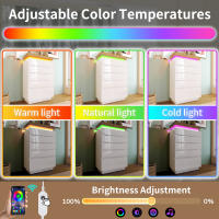Cajonera, Aparador de Alto Brillo con 6 Cajones, Iluminación LED (Control App), Armario Multifunction para Sala de estar y Dormitorio, 115x73x39 cm - details 6