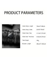 Set De 5 Relojes Deportivos Para Hombre Moda Negocios Cuarzo Reloj De Pulsera Lujo Correa De Cuero Reloj Casual Para Hombres - details 5