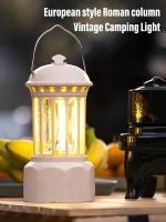 Lámpara De Camping Vintage Romana Recargable Con Gancho Luz Blanca Cálida Para Exploración Y Camping Fuente De Iluminación Emergente Diaria - details 0