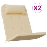vidaXL Cojines para silla Adirondack 2 uds tela Oxford Color Antracita,  Gris,  Crema y mas Cojín Decorativo de Asiento Cojines de muebles de salon - details 5
