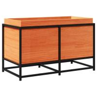 vidaXL Jardinera de madera de pino impregnada 80x40x50 cm Color Pino macizo,  Pino blanco,  Cera de pino marrón y mas - details 1