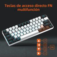 Teclado Mecánico Con Cable DAREU EK861S RGB 61 Teclas Switches Rojos Keycaps De ABS N-key Rollover Y Pies Magnéticos - details 5