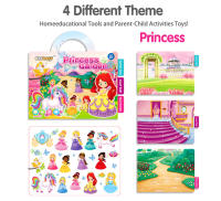 Juego De Rompecabezas Con Puzles De Princesa Y Animales Para Niños Juguetes Educativos Reutilizables Adhesivos Estáticos Regalo Para Fiesta De Cumpleaños - details 3